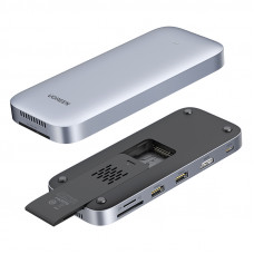 UGREEN USB-C 3.2 Gen2 to SSD 10Gbps M.2 NVMe/SATA | HDMI 4K/60Hz | x2 USB-A 3.0 | SD/micro SD | Dock