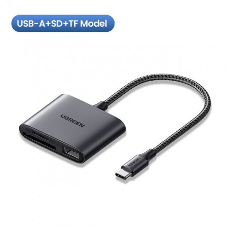 UGREEN USB-C to SD + micro SD (TF) + USB-A Card Reader