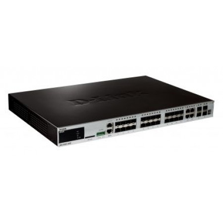 Switch 24-port Gigabit SFP 4 x SFP/Giga ports + 4 x 10G SFP+ Stack/uplink ports, Multicast, OSPF/BGP/VRRF