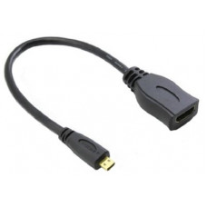 כבל מתאם HDMI נקבה למיקרו HDMI זכר, באורך 15 ס