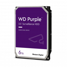 WD HDD 6.0TB 128MB SATA3 Purple Video 24/7 3.5